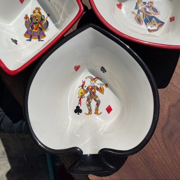 Set of Four Card Themed Bowls Tabletops Gallery - Picture 4 of 6